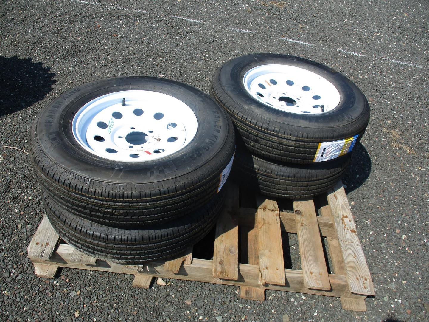 (4) Trailer King ST205/75R15 Trailer Tires