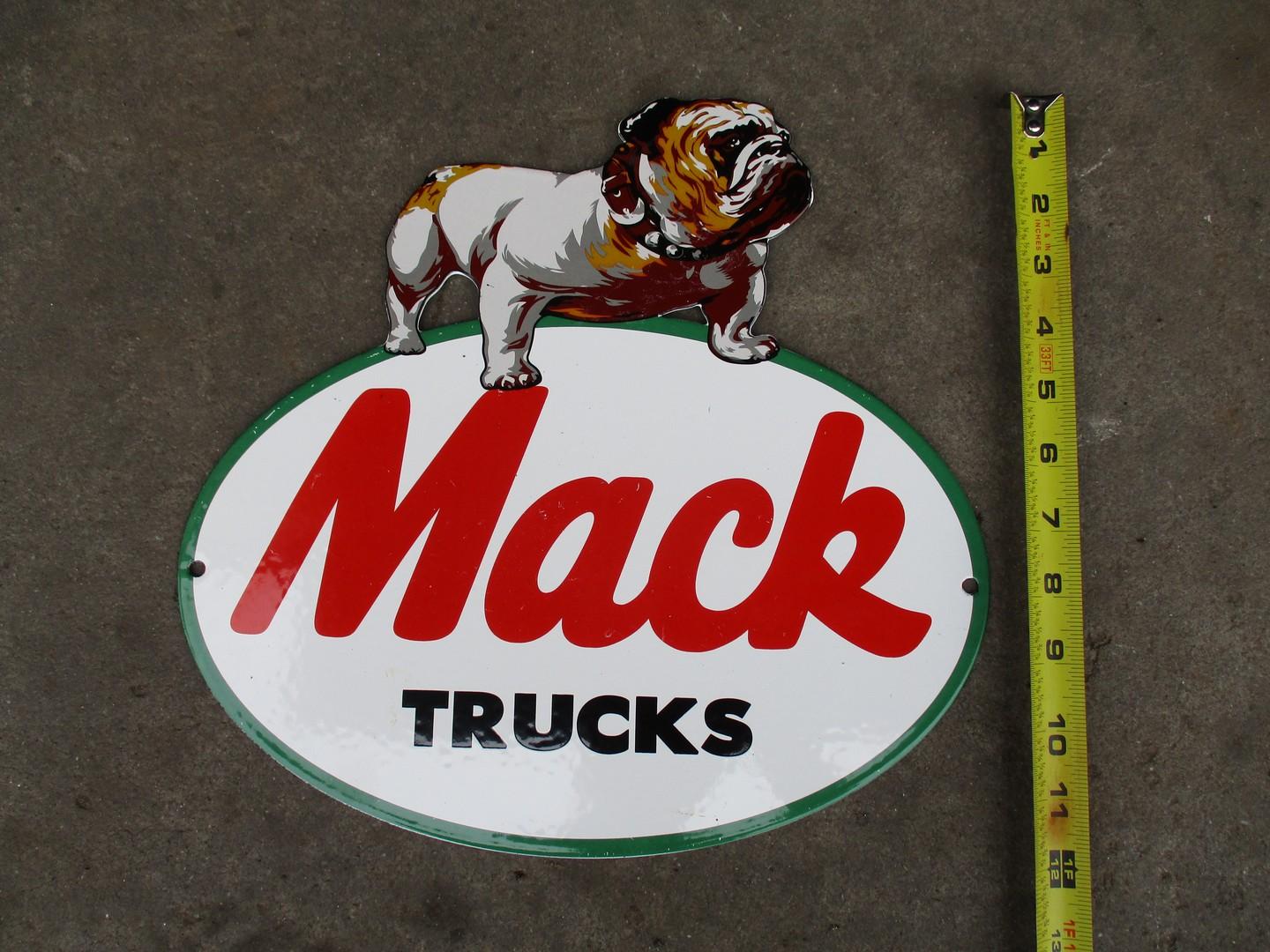 Vintage Mack Trucks Procelain Sign