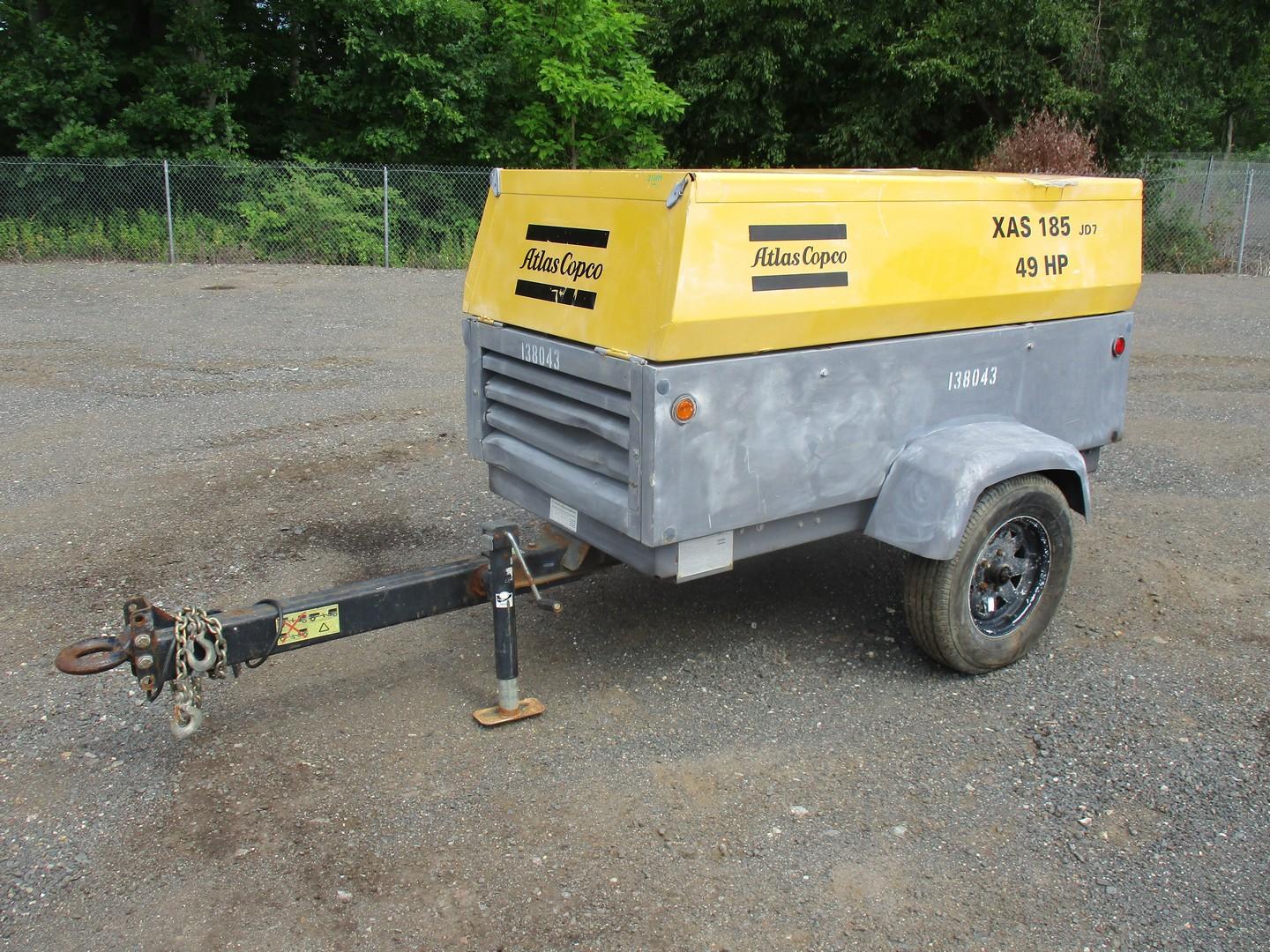 2013 Atlas Copco XAS 185 Tow Behind Air Compressor