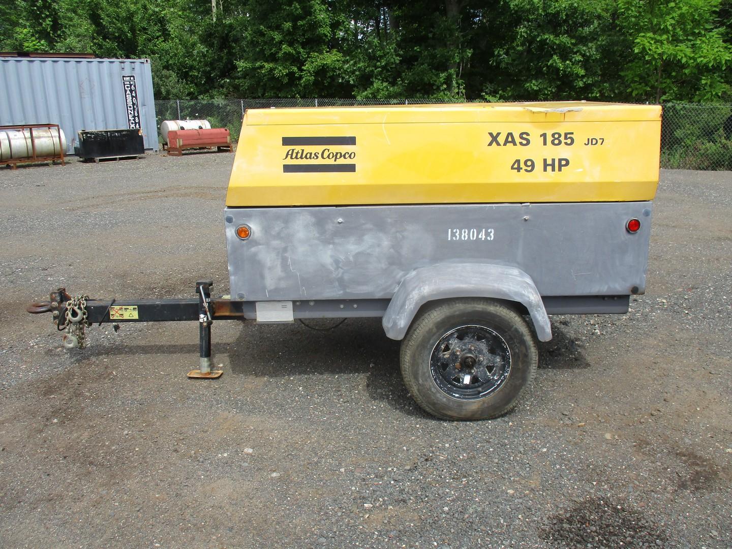 2013 Atlas Copco XAS 185 Tow Behind Air Compressor