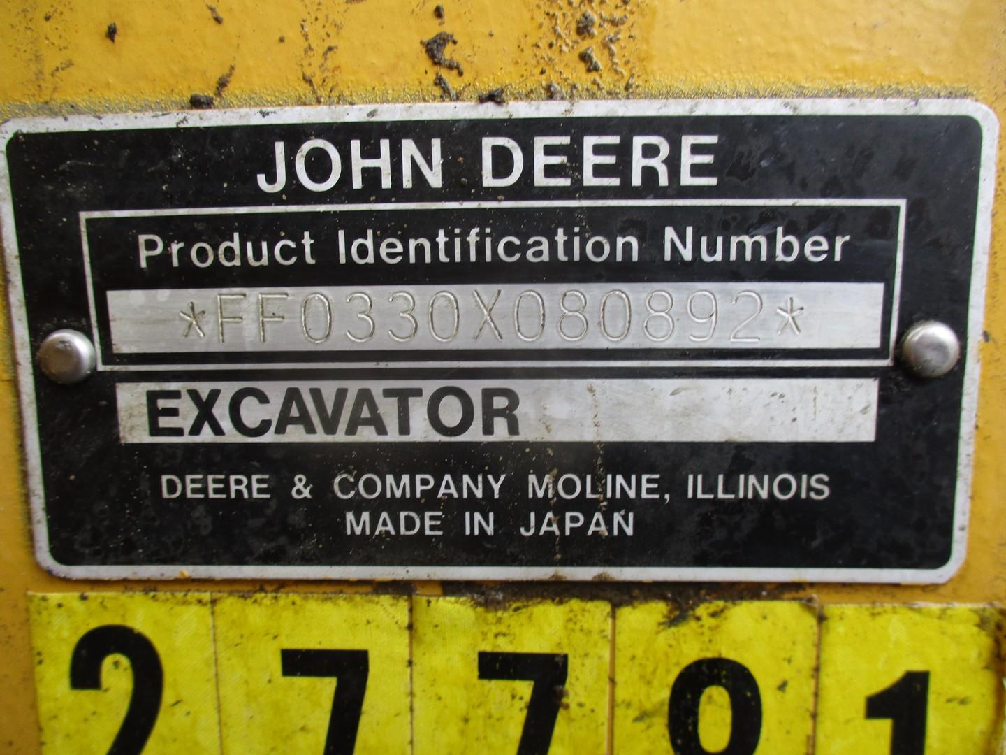 2000 John Deere 330LC Hydraulic Excavator