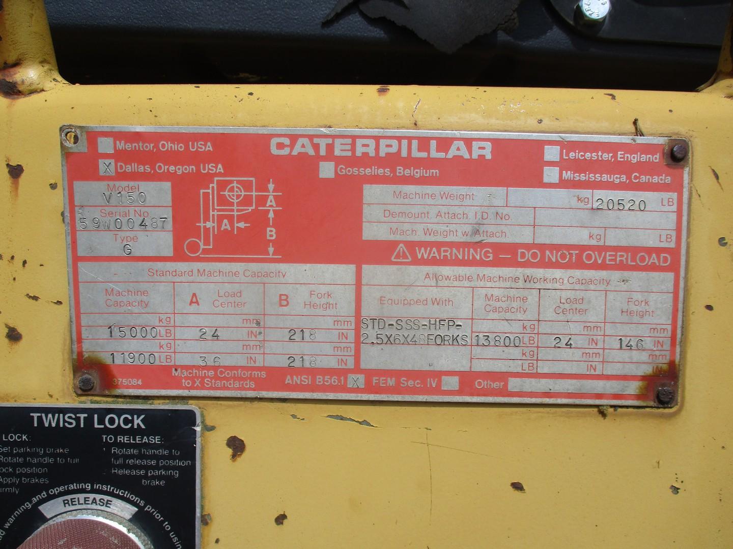 Caterpillar V150 Forklift