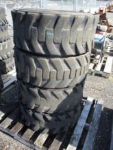 (4) Bobcat 12-16.5 Skid Steer Tires