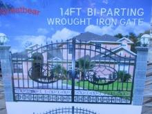 14' Bi-Parting Wrought Iron Gate