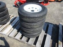 (4) Loadmaxx ST205/75R15 Trailer Tires