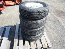 (4) Loadmaxx ST225/75R15 Trailer Tires