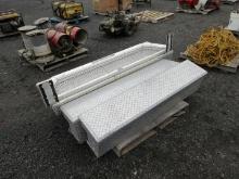 Quantity of Aluminum Diamond Plate Tool Boxes,