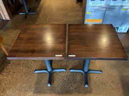 2 solid wood tables