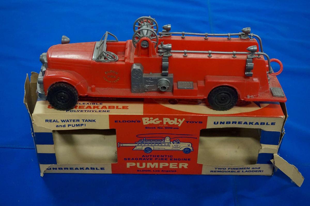 Eldon's Big Poly Toys Seagrave Fire Engine w/ Box