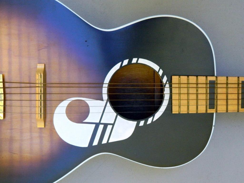 Vintage Kay 1960's Acoustic Two Color Sunburst Guitar