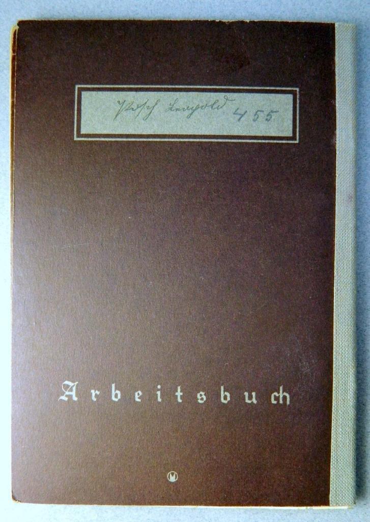 WW2 German Deutsches Reich Arbeitsbuch Book