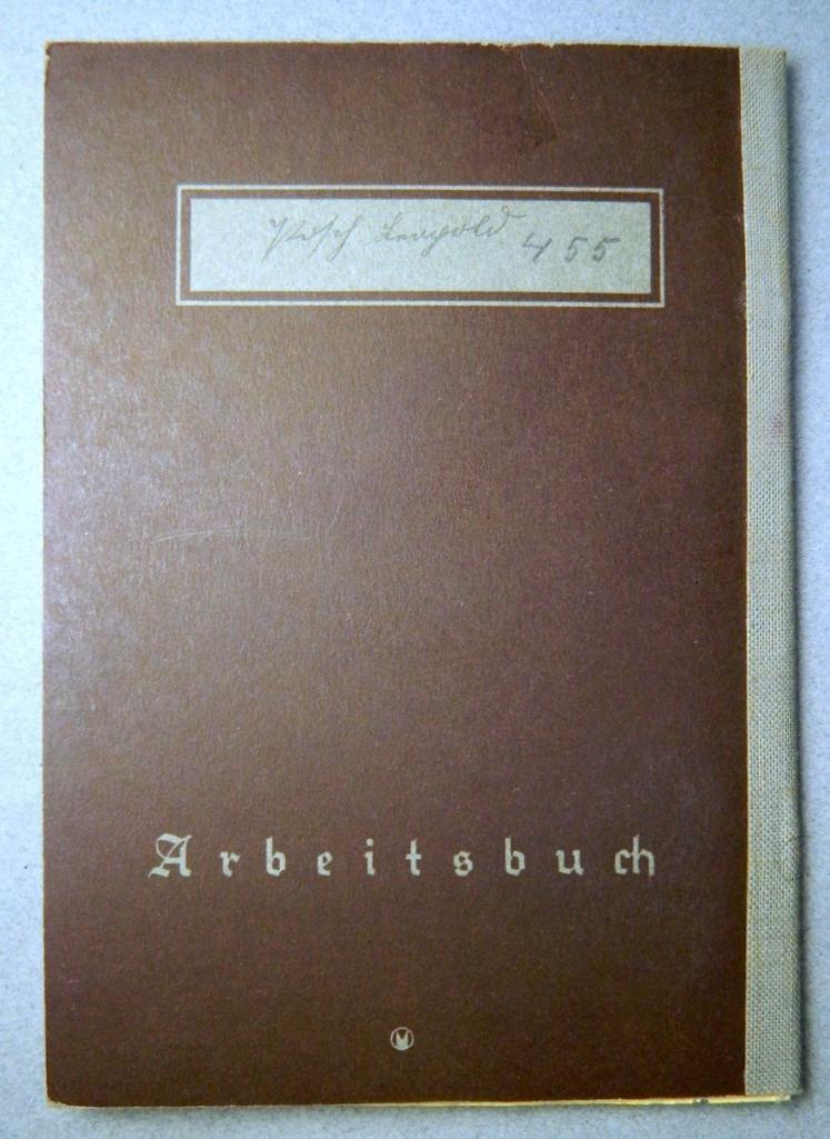 WWII German Deutsches Reich Arbeitsbuch Book