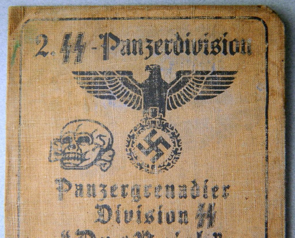Nazi German Waffen SS Panzer Soldier ID Booklet