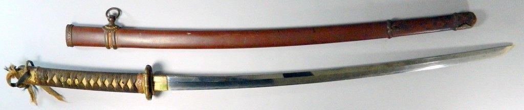 WWII Japanese Shin-gunto Mount Type 98 Samurai Sword with Scabbard