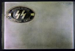 Reinhard Heydrich SS Cigarette Case, Marked 935 Silver