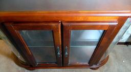 Wood and Glass Hall Table/Display Cabinet