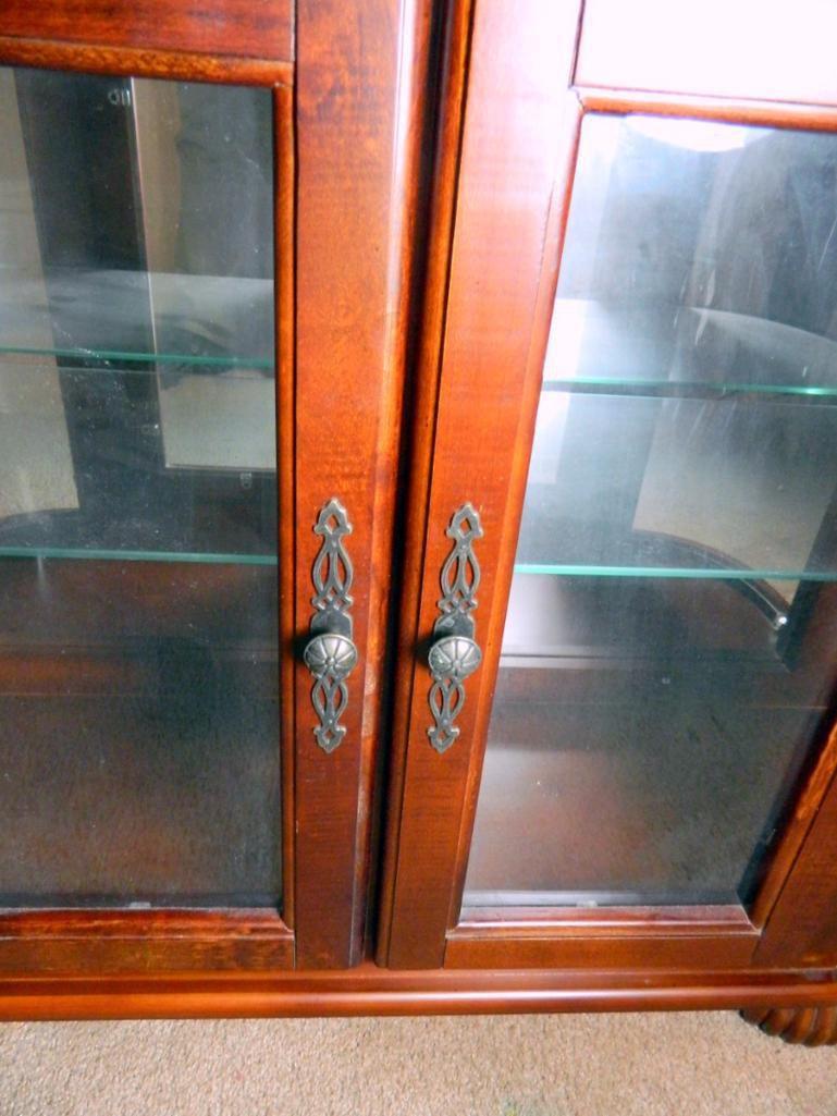 Wood and Glass Hall Table/Display Cabinet