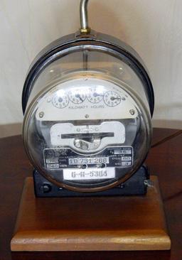 Unique Electric Meter Table Lamp