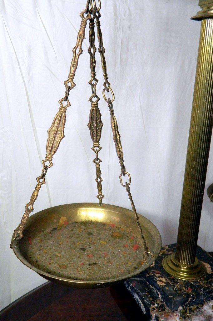 Large Grouping of Decorative Items, Including Brass Fireplace Tools and Scale