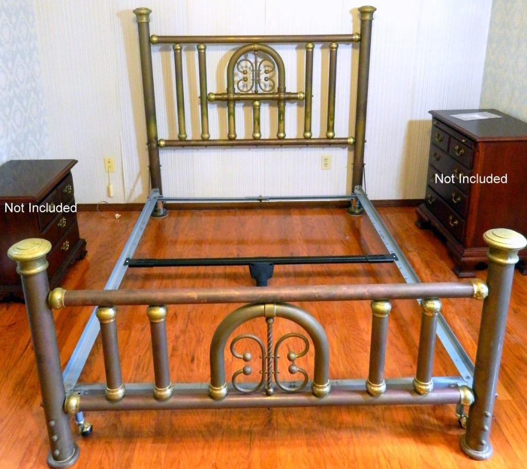 Vintage Queen Size Brass Bed