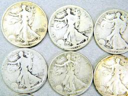 Dozen (12) U.S. Walking Liberty Half Dollar Coins