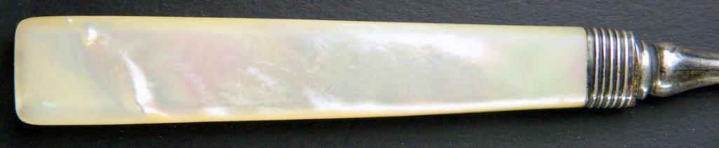 Antique 1773 John Turner Georgian Sterling and Mother of Pearl Butter Knife