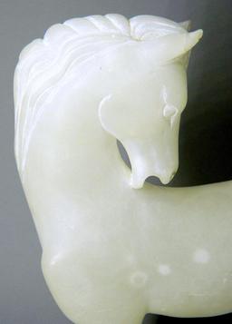 Carved Alabaster Horse Statue