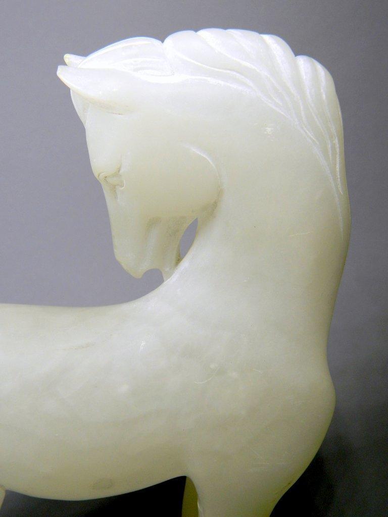 Carved Alabaster Horse Statue