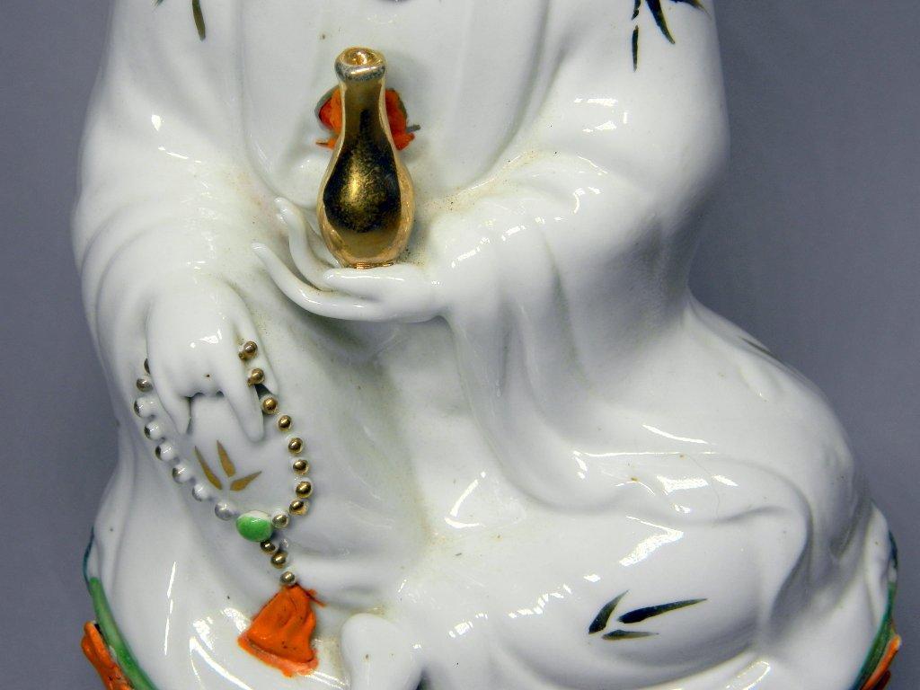 Vintage Quan Yin Chinese Buddha Porcelain Statue