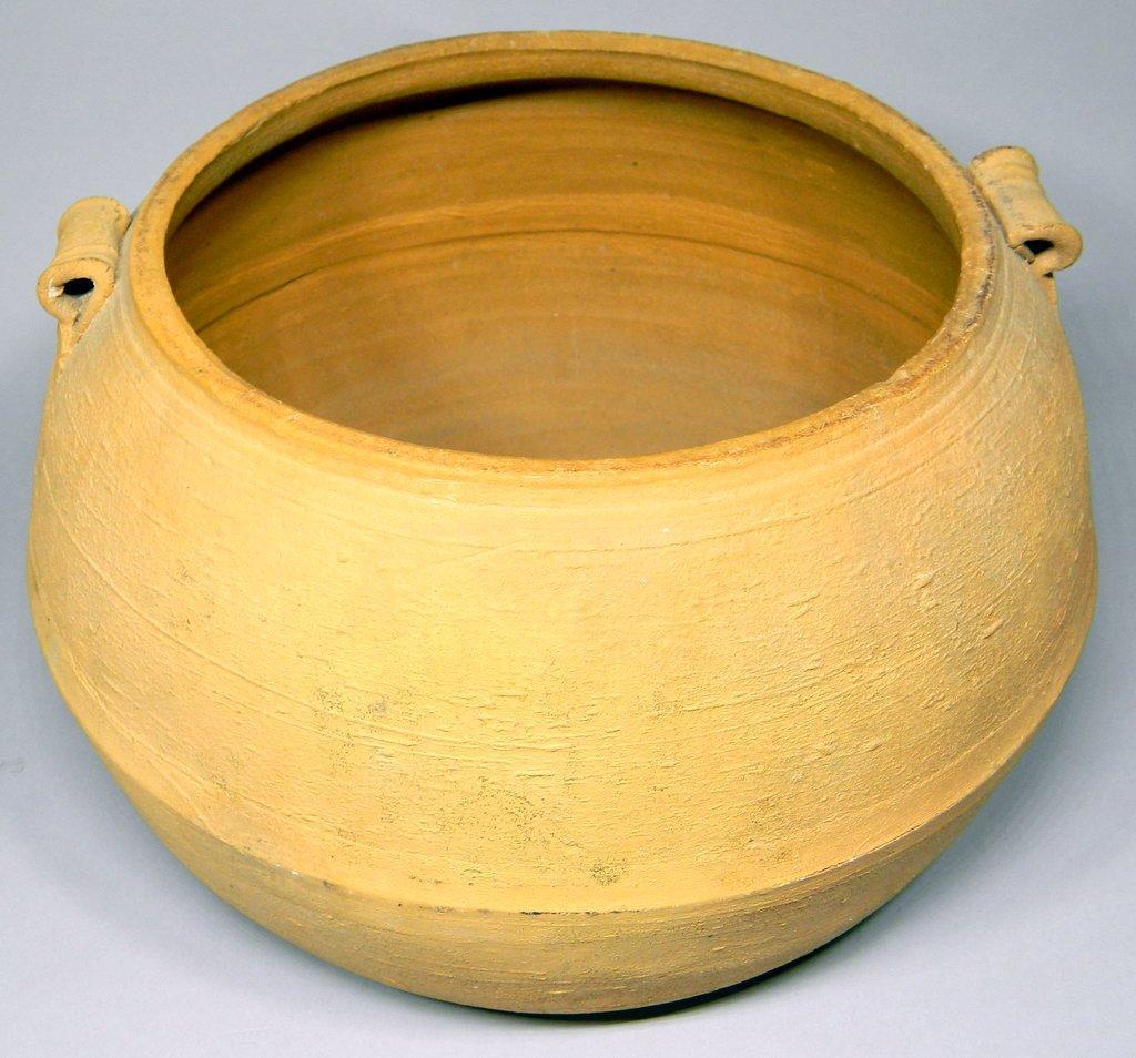 Clay Pot with Applied Handles