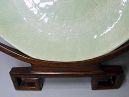 Large Celadon Bowl and Stand