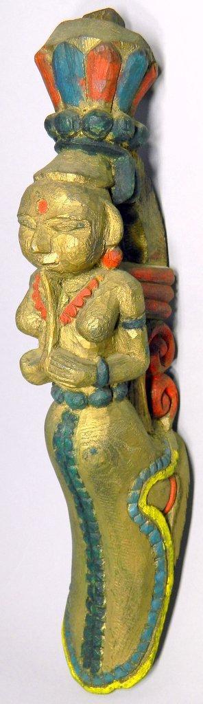 Hand Carved and Painted Indian Wall Hanging Figure
