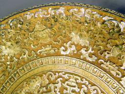 Ornate Gold Gilt on Resin Plate Distributed by National Palace Museum