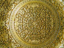 Ornate Gold Gilt on Resin Plate Distributed by National Palace Museum