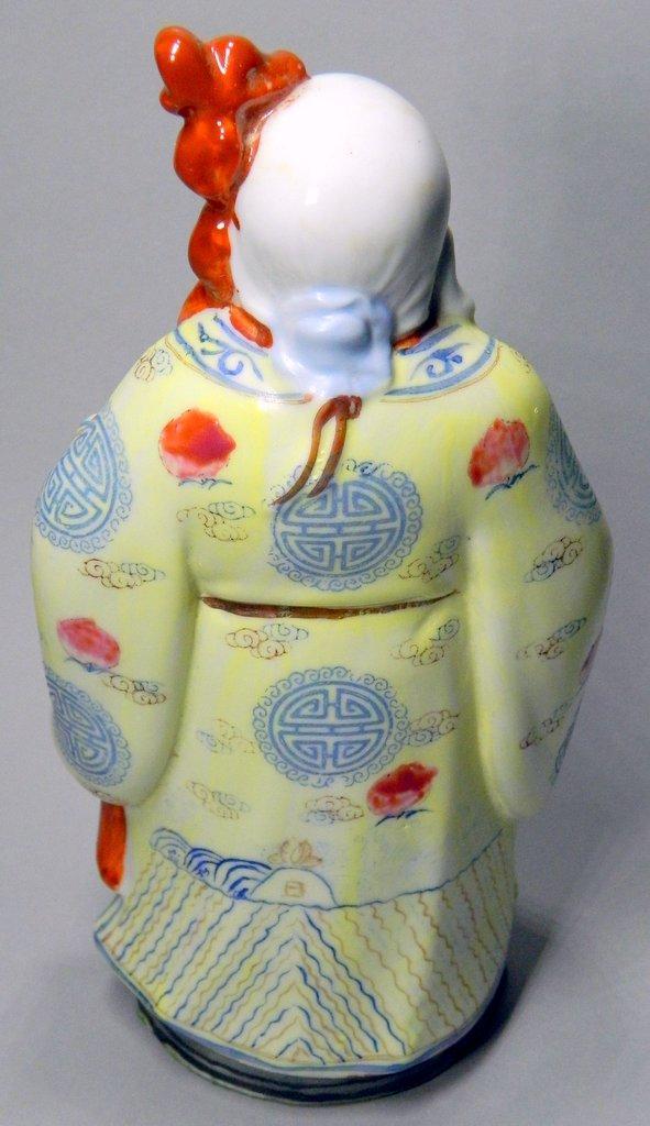 Three Chinese Fu Lu Shou Porcelain Figures