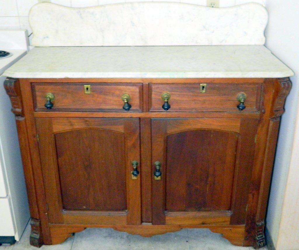 Antique Marble Top Side Server