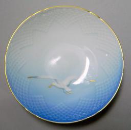 Pair of Bing & Grondahl Copenhagen Footed Bowl with Seagull