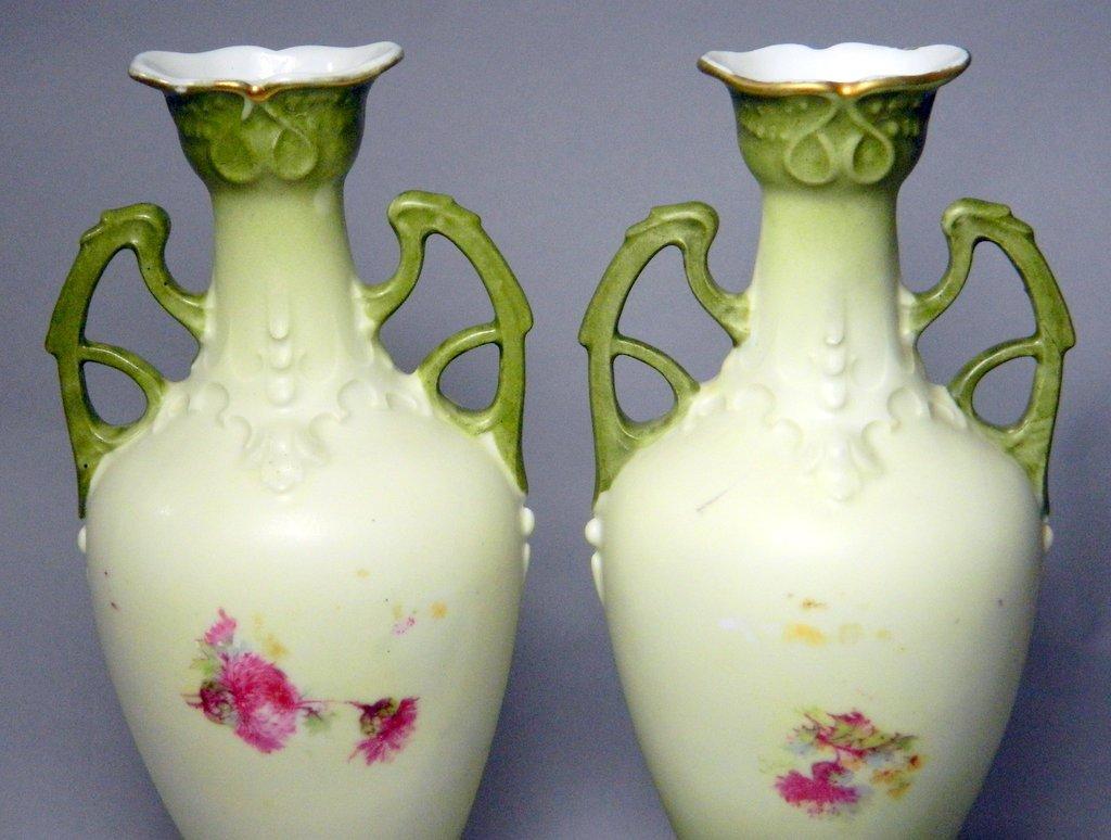 Pair of Claryware Decorated Vases