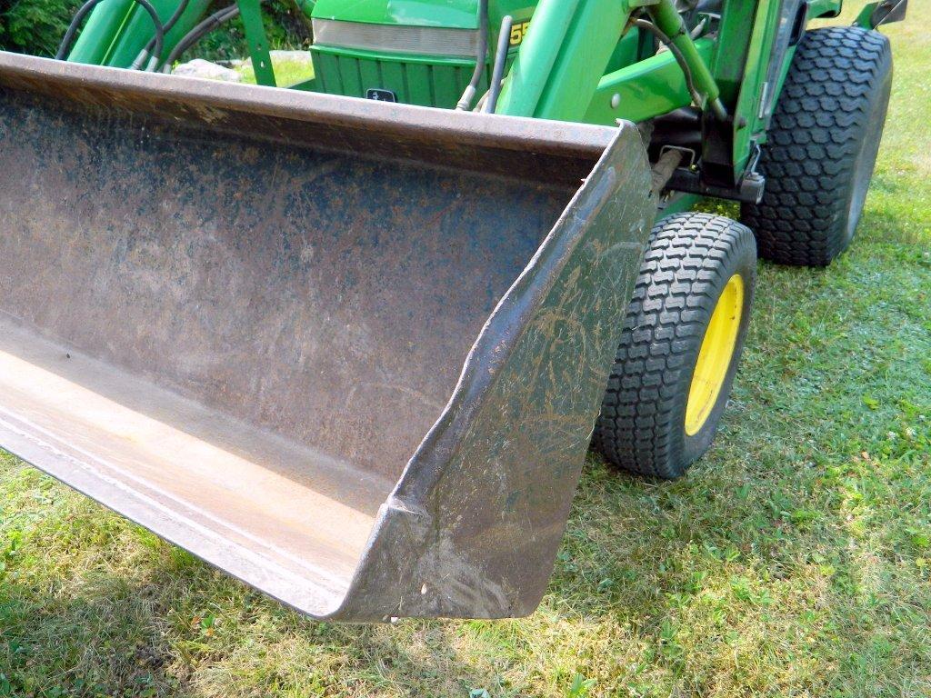 1996 John Deere 955 4x4 Tractor, Only 485 Hrs, Bucket, Backhoe and Cab