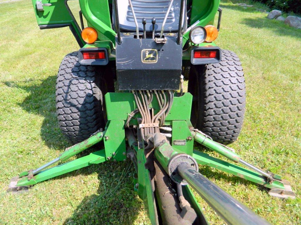 1996 John Deere 955 4x4 Tractor, Only 485 Hrs, Bucket, Backhoe and Cab