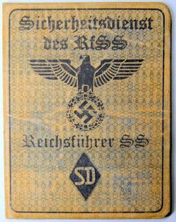 German Sicherheitsdienst des RFSS SD Soldier ID Booklet