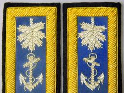 Pair of US Civil War Union Naval Officers Shoulder Boards