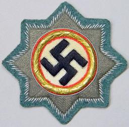 Waffen SS / Army Panzer Cloth German Cross in Gold, German WWII