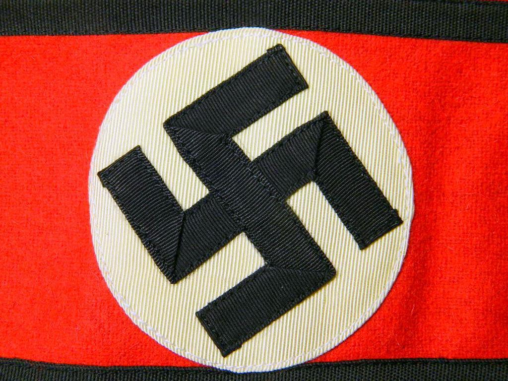 Waffen SS Shutz Staffel Officers Swastika Overcoat Arm Band, German WWII