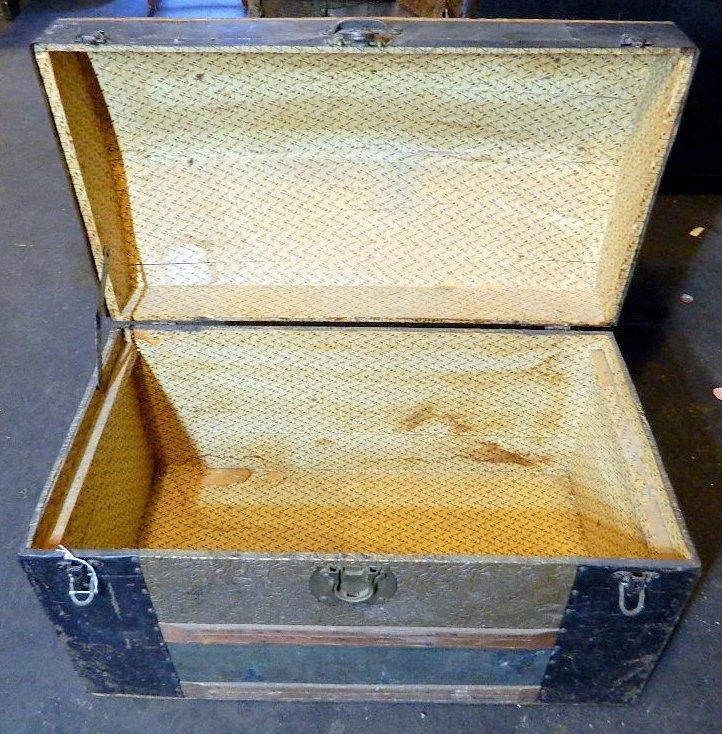 Antique Domed Steamer Trunk