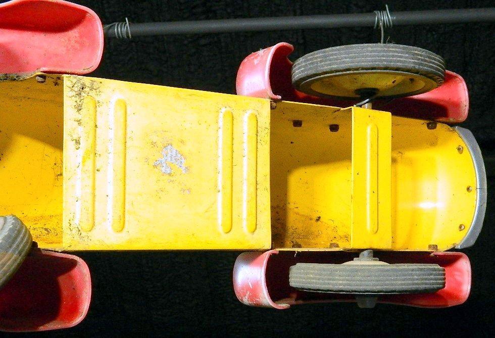 Older Ride-on Toy Car with Flames