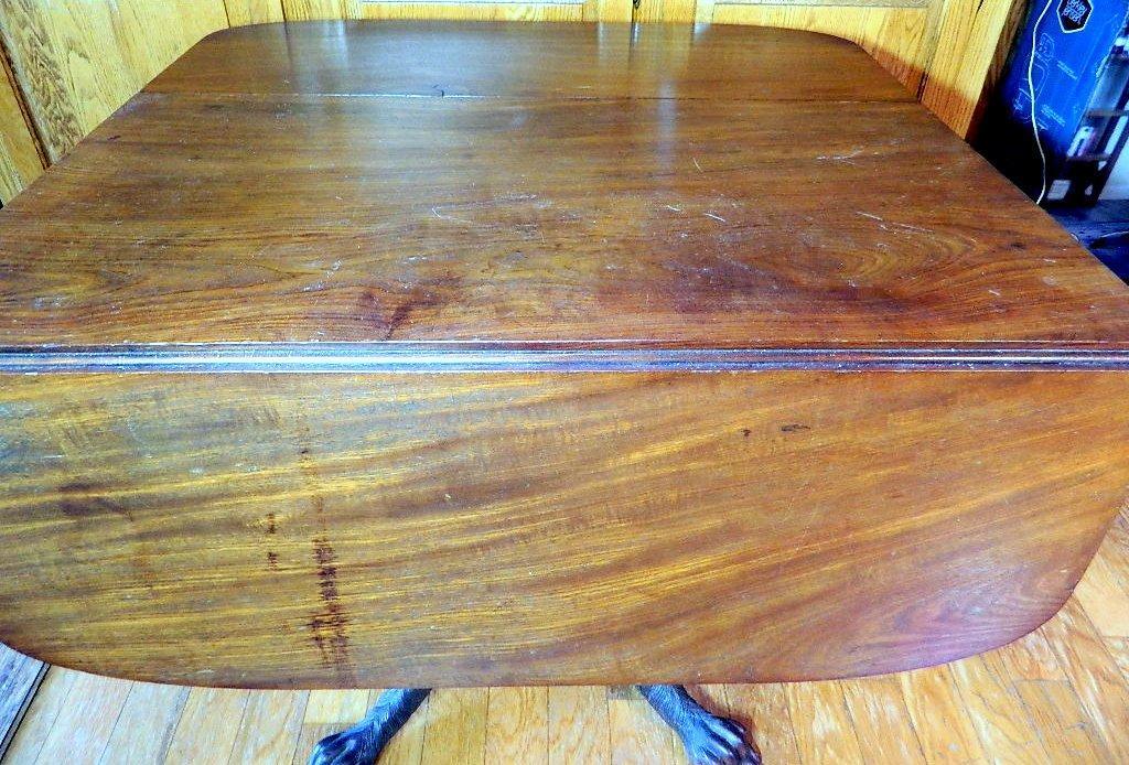 Double Drop-leaf Table with Highly Detailed Claw Feet