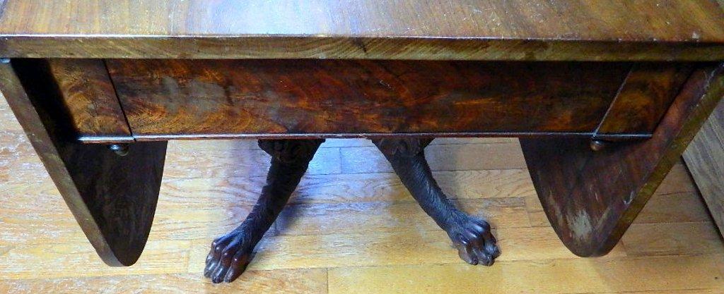 Double Drop-leaf Table with Highly Detailed Claw Feet