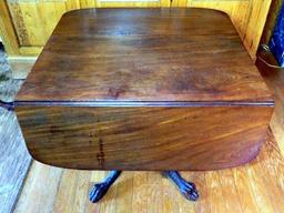 Double Drop-leaf Table with Highly Detailed Claw Feet