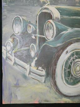 Grand Original O/C Painting of Packard Automobile